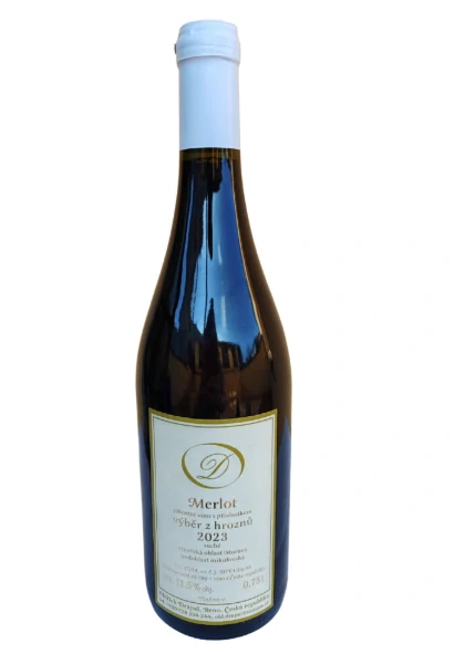Merlot, 2023, výběr z hroznů, Drápal, 0,75l