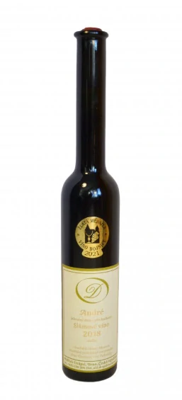 André, 2018, slámové víno, sladké, Drápal, 0,2l