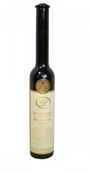 Souvignier gris, 2021, slámové víno, sladké, Drápal, 0,2l