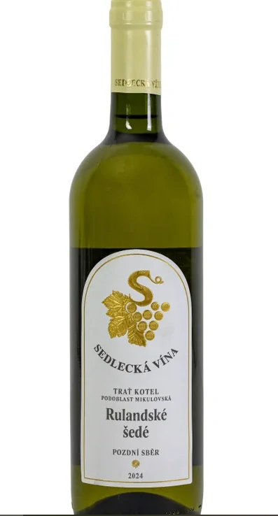 Rulandské šedé, 2025, pozdní sběr, polosuché, Sedlec, 0,75l