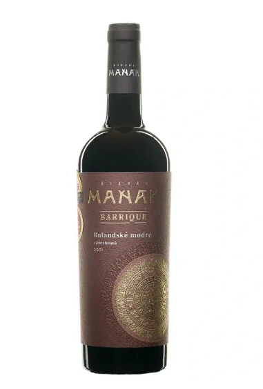 Rulandské modré, 2021, BARRIQUE, výběr z hroznů, suché, Maňák, 0,75l