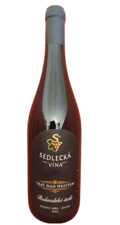 Rulandské šedé, 2022, pozdní sběr, suché, Sedlec, 0,75l