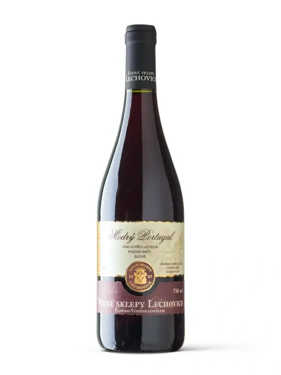 Modrý Portugal, 2021, pozdní sběr, suché, Lechovice, 0,75l