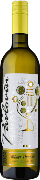 Müller Thurgau, 2024, zemské, polosuché, Pavlovín, 750 ml