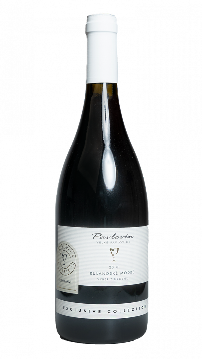 Rulandské modré, barrique, 2018, výběr z hroznů, suché, Pavlovín, 0,75l