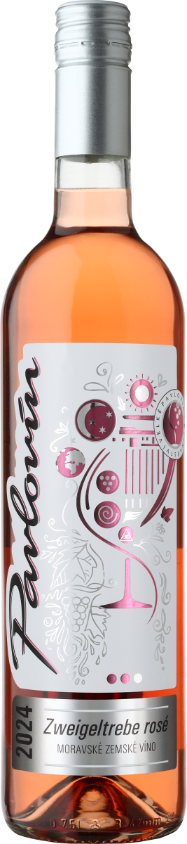 Zweigeltrebe rosé, 2024, zemské, polosladké, Pavlovín, 750 ml