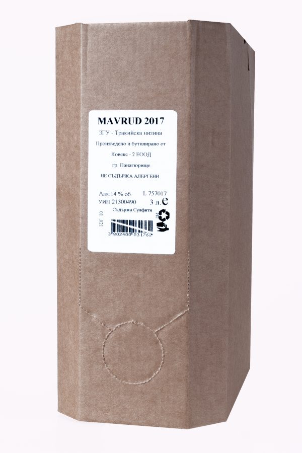 Mavrud 3l Bag in Box, 2022, Rumelia, 3 l (bag in box)